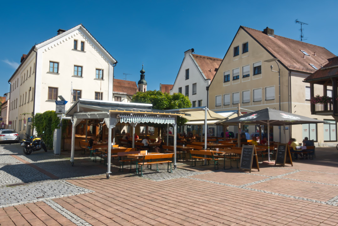 Biergarten von vorne